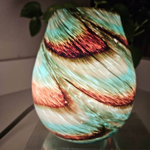 VP Home Lamp Wall Plug-in Wax Warmer for Scented Wax Viridian Swirl Radiant Art - Picture 10 of 11